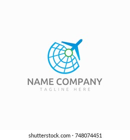 World Travel logo vector, holiday logo company, travel logo template
