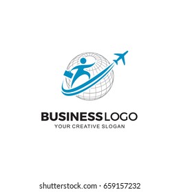 World travel logo vector illustration