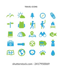 World Travel vector icon pack