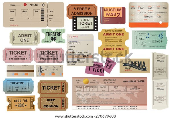 World\
traveler tickets collection in vintage\
style