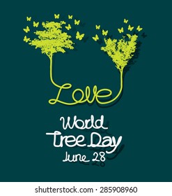 World tree day concept vector illustration.
