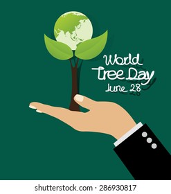 World tree day concept vector illustration.
