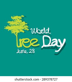 World tree day concept vector illustration.