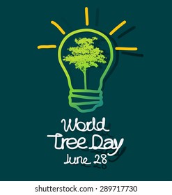 World tree day concept vector illustration.