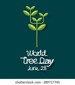 World tree day concept vector illustration.
