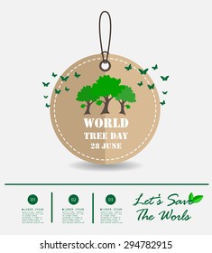 World Tree Day , Green Concept , Infographic , Vector Illustration