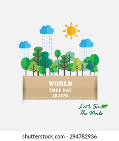 World Tree Day , Green Concept , Vector Illustration