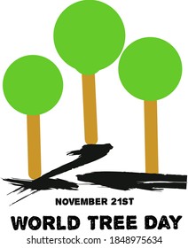 world tree day vector image.
