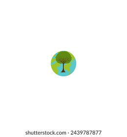 world tree day vector set nature