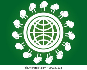 World Trees Silhouette