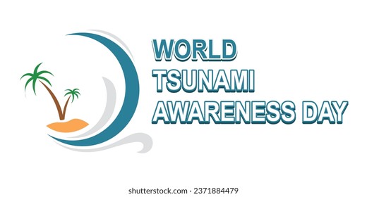 World Tsunami Awareness Day background. Vector illustration.