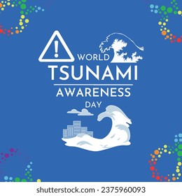 World Tsunami Awareness Day background image eps.10