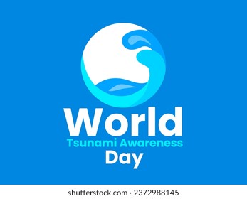 World Tsunami Awareness Day Banner Design. Vector Illustration Design