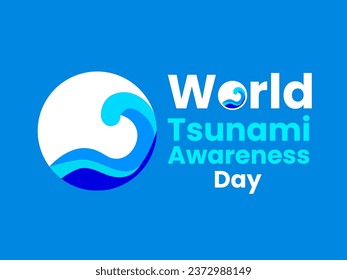 World Tsunami Awareness Day Banner Design. Vector Illustration Design