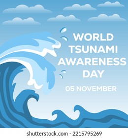 world tsunami awareness day design illustration