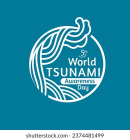 world tsunami awareness day logo event concept design