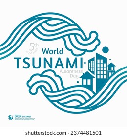 Logo-Event-Design des Tsunami-Bewusstseins