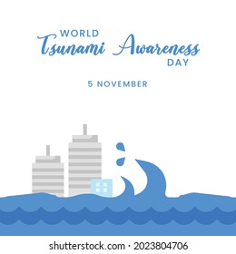 World Tsunami Awareness Day, Vector illustration design.