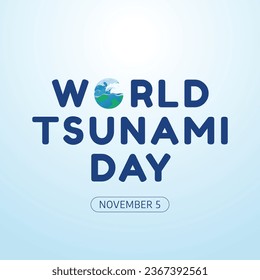 World Tsunami Day design template good for celebration usage. tsunami vector illustration. tsunami wave illustration. flat design. vector eps 10.