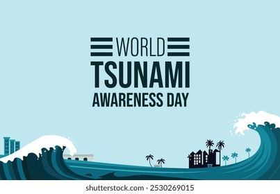 Dia Mundial do Tsunami é sensibilizar a todos os anos em 5 de novembro modelo de design