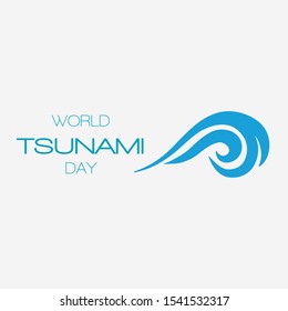 World Tsunami Day. Vector Design Template. Vector isolated illustration on grey background