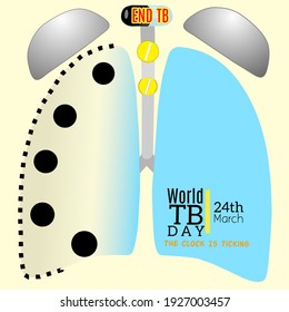 el día mundial de la tuberculosis con el tema que el reloj está haciendo tictac