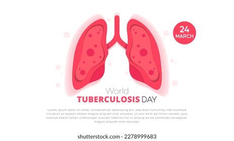 world tuberculosis day. 24 march.lung health day celebration from tuberculosis. world tuberculosis day celebration template design