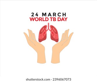 World Tuberculosis Day card, background, March 24. Vector
