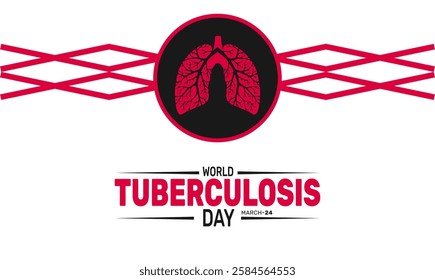 World Tuberculosis Day is celebrated in March 24. This holiday-themed design is perfect for backgrounds, banners, greeting cards, posters with text inscription, Classic social media posts.