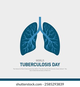 world tuberculosis day. world tuberculosis day creative banner, poster, social media post, postcard, background, backdrop, greetings card, web banner, cover design etc.