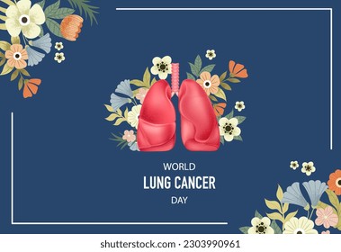 World Tuberculosis Day. Lung Cancer international holiday of awareness. Sickness and diagnosis. 24 March festival. Poster or banner for website. Cartoon flat vector illustration