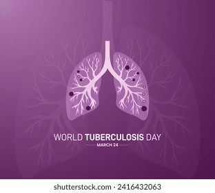 World Tuberculosis Day. Lung disease vector illustration. Tuberculosis Day Creative Concept. 