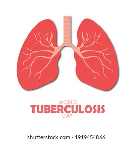 World Tuberculosis day with lungs design, vector illustration.