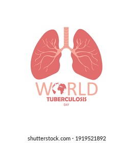 World Tuberculosis day with lungs design, vector illustration.