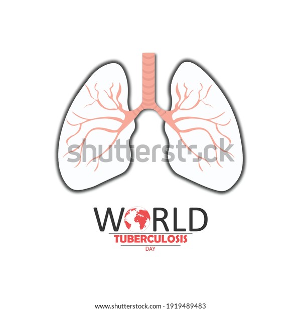 World Tuberculosis day with lungs design,\
vector illustration.