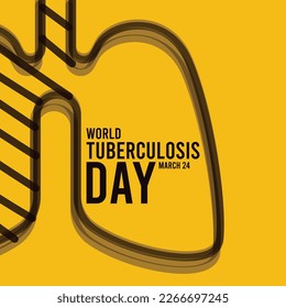 World Tuberculosis Day. March 24. Flat design vector. Poster, banner, card, background. Eps 10.