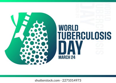 Día Mundial de la Tuberculosis. 24 de marzo. Ilustración vectorial. Afiche de vacaciones