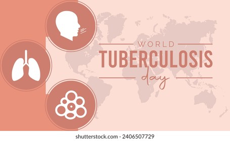 World Tuberculosis Day is observed every year in March. Holiday, poster, card and background vector illustration design.