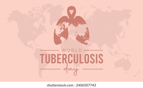 World Tuberculosis Day is observed every year in March. Holiday, poster, card and background vector illustration design.