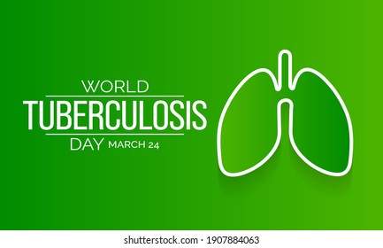 El Día Mundial de la Tuberculosis, que se celebra el 24 de marzo de cada año, está diseñado para crear conciencia pública sobre la epidemia global de tuberculosis y los esfuerzos para eliminar la enfermedad. Ilustración vectorial.