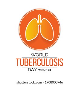El Día Mundial de la Tuberculosis, que se celebra el 24 de marzo de cada año, está diseñado para crear conciencia pública sobre la epidemia global de tuberculosis y los esfuerzos para eliminar la enfermedad. Ilustración vectorial.