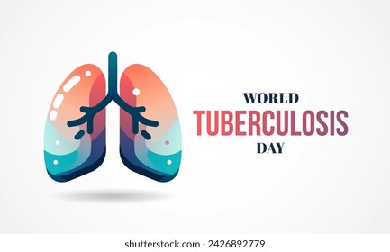 El Día Mundial de la Tuberculosis, que se celebra el 24 de marzo de cada año, está diseñado para crear conciencia pública sobre la epidemia mundial de tuberculosis y los esfuerzos para eliminar la enfermedad. Ilustración vectorial.