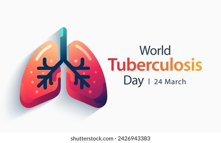 El Día Mundial de la Tuberculosis, que se celebra el 24 de marzo de cada año, está diseñado para crear conciencia pública sobre la epidemia mundial de tuberculosis y los esfuerzos para eliminar la enfermedad. Ilustración vectorial.
