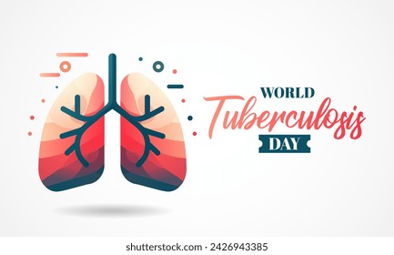 El Día Mundial de la Tuberculosis, que se celebra el 24 de marzo de cada año, está diseñado para crear conciencia pública sobre la epidemia mundial de tuberculosis y los esfuerzos para eliminar la enfermedad. Ilustración vectorial.