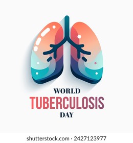 World Tuberculosis Day, observed on March 24th each year, is designed to build public awareness about the global epidemic of tuberculosis and efforts to eliminate the disease. Vector illustration.