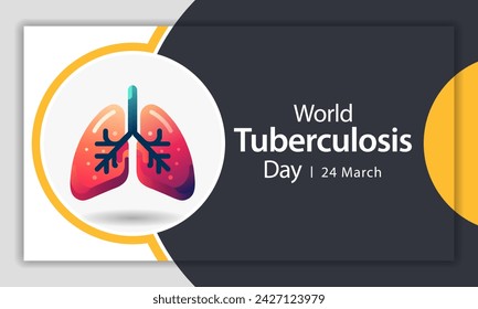El Día Mundial de la Tuberculosis, que se celebra el 24 de marzo de cada año, está diseñado para crear conciencia pública sobre la epidemia mundial de tuberculosis y los esfuerzos para eliminar la enfermedad. Ilustración vectorial.