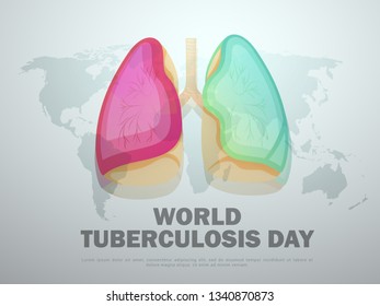 World Tuberculosis Day Poster Or Banner Background.