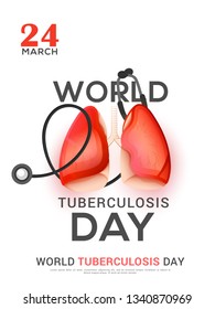 World Tuberculosis Day Poster Banner Background Stock Vector (Royalty ...