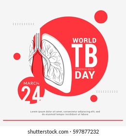 World Tuberculosis Day Poster Or Banner Background.