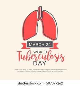 World Tuberculosis Day Poster Or Banner Background.
